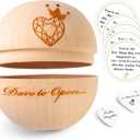 Personalized I Love You Unique Graduation Gift for Daughter Her Teenage Girls,Christmas Valentines Birthday Gifts for Daughter from Mom Dad Mother Father,Wooden Round Box with Funny Cards & Coin