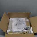 Brass Arc Floor Lamp - Dimmable LED with White Shade for Living Room, Bedroom, Office & More