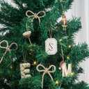 Christmas Ornaments, Letter K Ornaments for Christmas Tree,Hanging Xmas Red Hat Ornament for Mother Best Friends Sister Wife