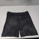 VOIKERDR Shorts Sets Women 2 Piece Outfits Crochet Hollow Out Shirt and Shorts Summer Vacation Beach Clothes Size XL