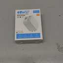 3 in 1 Retractable Wall Charger with Cable, 40W Fast Retractable Phone Charger Wall Plug with Dual USB Port,Portable USB Chargers Block for iPhone 14/13/12/11, iPad (Light,enning+ cables-White)