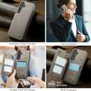 Vinich for Samsung Galaxy S25 Wallet Case with Card Holder, RFID Blocking Credit Slots Kickstand Shockproof Phone Cover Fit for Galaxy S25 6.2" Gray