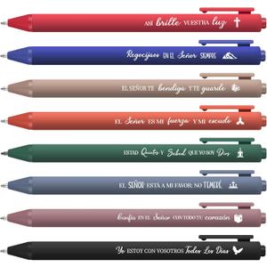 80 Pcs Bible Verse Pens Christian Ballpoint Pens Inspirational Quotes Writing Tool Small Retractable Tiny Black Ink Religious Gifts for Women Men Office School(Dark Color,Spanish Bible) 80 Pcs Bible Verse Pens Christian Ballpoint Pens Inspirational Quotes Writing Tool Small Retractable Tiny Black Ink Religious Gifts for Women Men Office School(Dark Color,Spanish Bible)