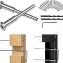 FMhotu 10 Pack 1/8" Invisible Cable Railing kit, T316 Stainless Steel Invisible Receiver and Swage Stud End, Swage Tensioner for Wood/Metal Post, Cable Railing Hardware(Sliver)