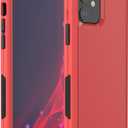 Magnetic Case for iPhone 12 & iPhone 12 Pro, 3-Layer Military Protection, Wireless Charging, MagSafe, Red