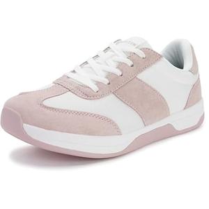 WHITIN Women's Wide Toe Box Zero Drop Cross Training Shoes Width Trainer Size 9.5 Slip Resistant Fitness Walking Road Running Lightweight Tennis Pink 41