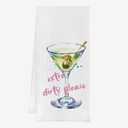 IWXYI Dirty Martini Gift Kitchen Towel,Martini Tea Dish Towel Hand Towels for Bar Kitchen,16 X 24 Inches