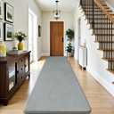 Amearea Modern Soft Hallway Runner Rug, 3x10 Feet Washable Long Runner Rugs for Hallway, Grey Fluffy Bedroom Bedside Rugs, Non Slip Memory Foam Rug Carpet for Entrance Kitchen Living Room Home Decor