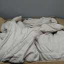 CozyLux King Size Comforter Set Beige Seersucker 7 Pieces Bed in a Bag King Comforter Set with Sheets, Luxury Soft Bedding Set with Down Alternative Comforter, Sheets, Pillowcases & Shams All Seasons