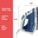 BLACK+DECKER Easy Steam Compact Iron for Clothes, Automatic Shutoff, Nonstick Plate, Light Weight, 1200 Watts