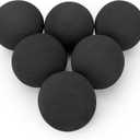 Stanbroil Ceramic Fire Balls - 5 Round Fire Stones for Fire Pit Fire Bowl and Fireplace - Set of 6, Black