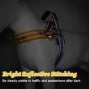 Yellow Step in Dog Harness Medium Sized Dog, Freedom No-Pull Escape Proof Front Clip Dog Harness  Adjustable Reflective Padded Vest with Vertical Handle for Traffic Control, Yellow/Blue, L