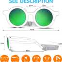 2 x RIVBOS Baby Aviator Wrap Polarized UV400 Sunglasses Soft Frame Secure Strap Toddler,Infant and Newborn (0-18 Months) RBK068 (Black Round&ice Green Lens)