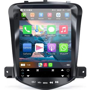 2+32G Android 12 Car Stereo for Chevrolet Chevy Cruze 2009-2014, 10.4 Inch IPS Touch Screen Car Radio Upgraded with Wireless Carplay/Android Auto,GPS, WiFi, Bluetooth,FM, Support OBD2/DVR/DPS