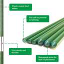 G-LEAF Garden Stakes 5 ft Plastic Coated Steel Tube Sturdy Metal Plant Sticks for Tomato,Cucumber,Bean,Tree,Pack of 25