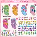 Valentines Day Cards for Kids School 48 Sets Valentine's Day Cards with 96Pcs Shoe Charms Valentines Shoe Accessories Clog Decor Valentine Greeting Card for Classroom Exchange Gifts Party Favor