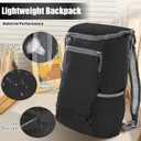 Small Hiking Backpack, Foldable Backpacks Lightweight & Foldable, Hiking Backpack Small for Packable & Camping, Women & Men (Black)