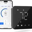 meross Smart Thermostat for Home, WiFi Thermostat Works with Matter, Alexa, Apple Home, Google Assistant, App & Voice Control, 7x24h Scheduling, Energy Saving, C-Wire Required