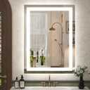 26x36 LED Mirror for Bathroom, Lighted Vanity Mirror for Wall, Dimmable, Anti-Fog, Shatter-Proof, ETL Listed (Front Lights + Backlit)
