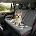 Soulbond Dog Bed for Car Back Seat, Soft Backseat Dog Bed Hammock, Non-Slip Pet Car Seat Cover for Back Seat, Pet Travel Bench Sofa for Cars/Small SUVs/Sedan, Dark Gray