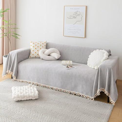 VClife Couch Covers for Dog, Non Slip Sofa Couch Covers for 3 Cushion Couch Sofa, Washable Sofa Slipcover for Sectional Couch Chenille Sofa Slipcover Pet Furniture Protector, 71"x134"