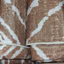 Area Rug 8x10 Rug Machine Washable Non-Slip Low Pile Print Pattern Western Rug for Living Room Bedroom Entryway Tribal Series -Yellowbrown/Cream