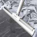 Rubber Squeegee Broom for Floor, 62" Long Handle Window Squeegee, Silicone Pet Hair Remover, Magic Broom for Indoor Cleaning, Cleans Glass, Hair, fine dust, Liquids, Suitable for Smooth Floors, Rugs