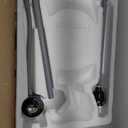 Globe Electric 67136 72" Torchiere Floor Lamp with Adjustable Reading Light, Matte White Finish, Frosted Shades, Rotary Switch on Socket, E26 Base