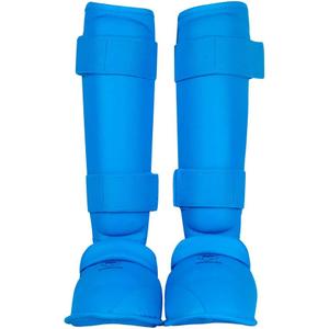 Wesing Karate Shin Instep Guard WKF Karate Shin Pad (X-Large, Blue)