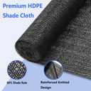 60% Shade Cloth Roll 6ft x 100ft - HDPE Sun Shade Fabric Roll, UV Block Cuttable Shade Mesh for Garden, Greenhouse, Patio, Pergola - Black Outdoor Sunblock Shade Netting