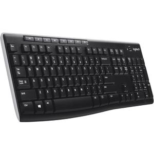 Logitech K270 Wireless Keyboard for Windows, 2.4 GHz Wireless, Full-Size, Number Pad, 8 Multimedia Keys, 2-Year Battery Life, Compatible with PC, Laptop, Black (1 Pack)