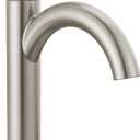 Delta Nicoli Brushed Nickel Bathroom Faucet 1 Hole, Single Hole Bathroom Sink Faucet for Vanity, Push-Pop Drain Assembly, Stainless 15749LF-SS