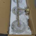 Gold Bathroom Vanity Light 3-Lights Bathroom Light Fixtures Over Mirror with Clear Glass Shade 22.4 inch Wall Sconce Lighting Bath(Exclude E26 Bulb)