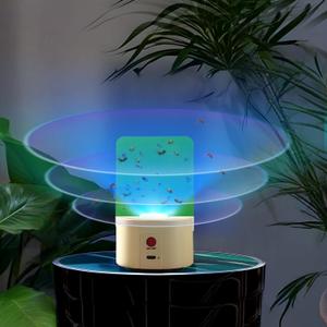 Rechargeable Flying Trap with USB Lithium Battery, Portable Fruit Fly Traps for Indoors, Fruit Fly Drain Treatment, Bug Light Catcher for Insect, Gnat