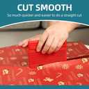 Quicker and Easier Gift Wrap Cutter (2-Pack) | Wrapping Paper Cutter with Replaceable Blade Sets | Christmas Holiday Birthday Wrapping Tool(Black+Red)
