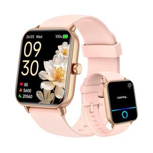 Smart Watch for Women, Alexa Built-in, 1.8" Touch Screen Fitness Tracker, Make/Answer Calls, Heart Rate/Sleep/SpO2 Monitor, Pedometer, IP68 Waterproof Watches for Android iPhone, 101+ Sport Modes