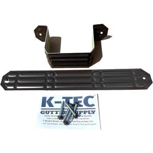 K-TEC 2"x3" Musket Brown Aluminum Downspout Straps with Color-Matched Screws – Heavy-Duty Gutter Mounting Brackets (2 Pack)