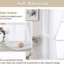 OWENIE White Pinch Pleated Sheer Curtains 84 Inches Long 2 Panels Set for Bedroom Living Room, Soft Airy Light Filtering Sheer Privacy Curtains Drapes, White, 2Pcs, Each 40x84 Inch