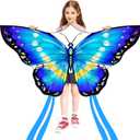 HONBO Butterfly Kites for Kids & Adults,55" x 28" Large Beginner Kite for Kids Ages 4-8,Easy to Fly for Beginners, Each Kite with 300ft Line Handle,Beach Kites for Outdoor Activities & Family Trip