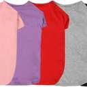 Dog Shirts 2pcs Blank Shirts Soft for Small Medium Large Dogs and Cat Soft and Breathable Apparel Shirts (XL-(16.1~23lb) | Chest(~22.04"), Grey & Purple)