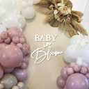 Baby in Bloom Sign, 16x24 Felt Letter Baby Shower Sign Baby in Bloom Party Decor Backdrop for Boy or Girl Baby Shower Gender Reveal 1st Birthday - White
