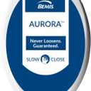 Bemis Aurora Slow Close Toilet Seat, Easy Clean Hinges and Adjustable Perfect Fit Plastic Seat, Made in USA, Elongated, White