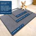 OLANLY Front Door Mat Indoor Outdoor Entrance, Waterproof Heavy Duty Doormat, Fade Resistant, Low Profile, Easy Clean Patio Porch Welcome Floor Mats for Entry, 47x32, Light Gray