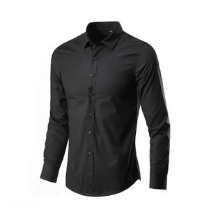 Plain Black Long Sleeve Polo XL
