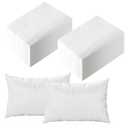 JMU 100PCS Disposable Pillow Case 21" x 30", Tissue/Poly Medical Pillow Covers Sleeves, White