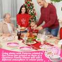 Suclain 100 Pcs Christmas Hot Cocoa Pink Baby Its Cold Outside Paper Plates Baby Shower Gingerbread Men, Stars Snowflakes Party Supplies Disposable Set for Winter New Year Xmas Serves 50 Guests