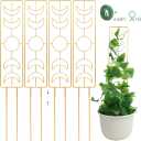ZOUTOG Trellis for Climbing Plants Indoor 25 Inch with Clips & Plant Ties,Black, Houseplant Trellis for Potted Plants Metal 4Pcs for Vine Ivy Flower Support,Golden