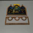 Wooden Nativity Set, Vintage Christmas Nativity Scene Set, Miniature Holy Family Figurines, Table Top Christmas Jesus Decorations for Indoor Mantel Display, Miracle In A Manger Gift (Nativity Candle Holder)