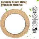 Kochorie Set of 36 Round Woven Placemats 12-Inch Natural Water Hyacinth Plant Placemats Hand-Woven Boho Rattan Placemat Wicker Weave Table Mats for Home Table Farmhouse