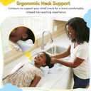 Hair Washing Station for Kids, Portable Shampoo Bowl with Towel Set for Home Sink, Neck Support Hair Wash Basin for Toddlers, Children, Teens